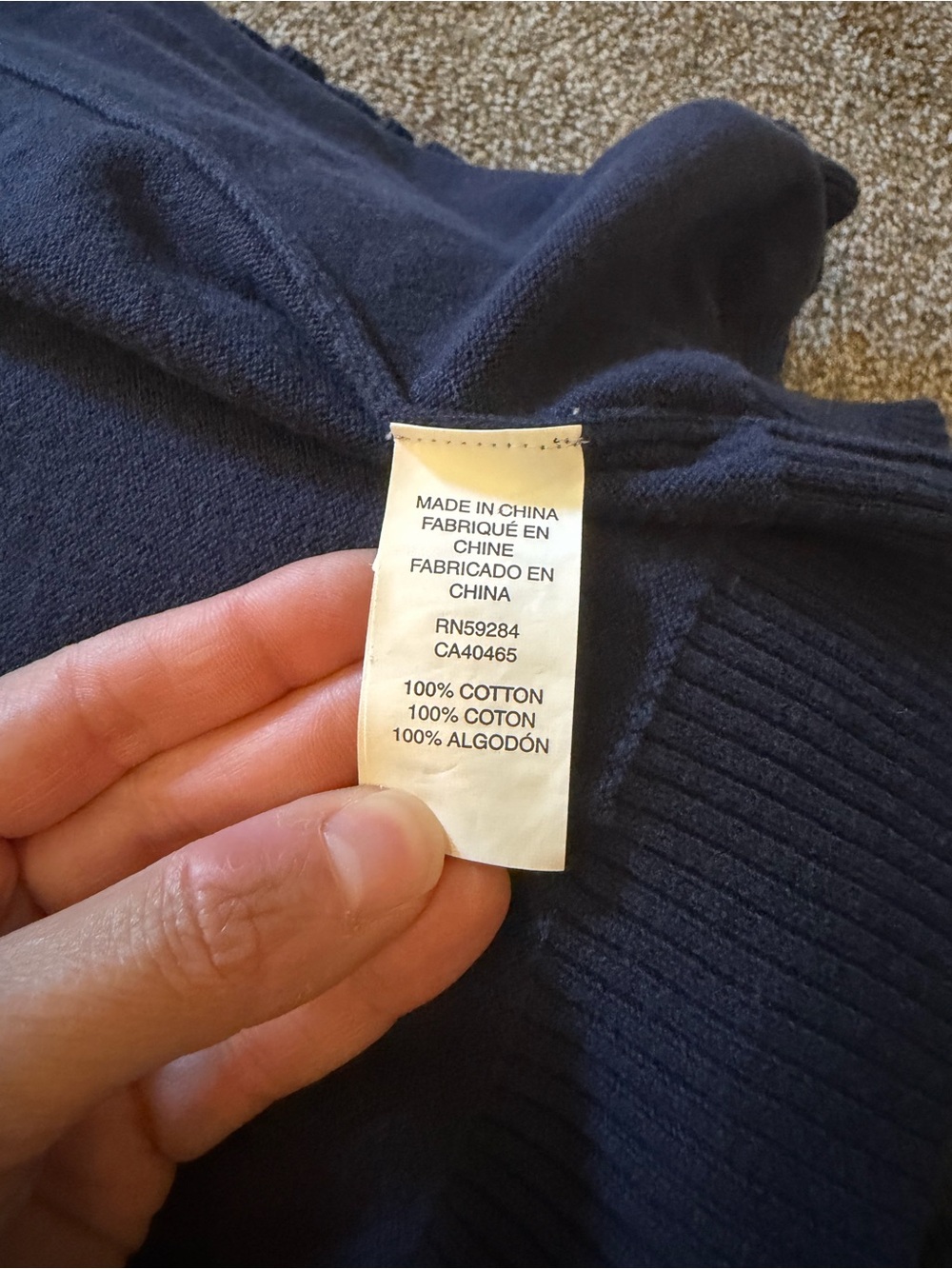 Place Navy Ruffle-Trim Open Cardigan - Picture 4 of 5